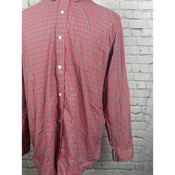 L.L.Bean Performance Shirt Men Large Slightly Fitted Nylon,Spandex Orange,Blue - Picture 5 of 7